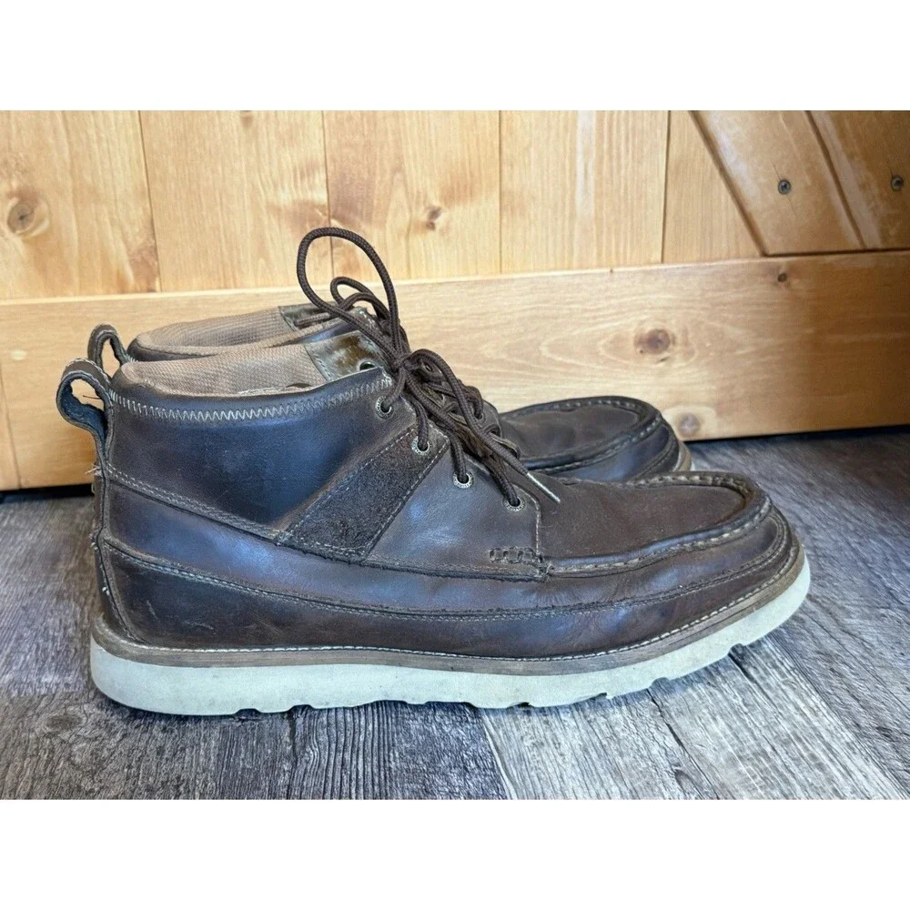 Twisted X MCA0007 Men’s 12M Brown Leather Chukka Wedge Sole Boots Moc Toe